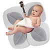 YUEHAPPY® Cuscino per Tappetino da Bagno con Fiore, Cuscino Petalo Neonato per Il Bagnetto, Sedile per Vasca da Bagno Grigio
