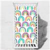 Odot Lenzuolo con angoli Lenzuola Carrozzina Neonato, Stampa di Arcobaleno Bambino Cotone Coprimaterasso, Lenzuola per Culla Babybay (Arcobaleno,100x135 cm)