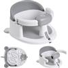 Buddy Baby - Sedile da bagno AquaBebe - Dai 6 mesi - Base antiscivolo 3 ventose - Barriera antiribaltamento - Apertura per un facile posizionamento - Ferro antiscivolo flessibile - Ideale doccia e