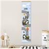 Stellasticker - Metro per misurare la crescita dei bimbi personalizzato - con nome e data di nascita - decorazione per cameretta - facile da appendere - design carino e colorato (Lavori in corso)