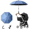 HSNAXingLife Ombrellino Universale Per Passeggino,Regolabile Parasole Passeggino,Diametro 85 cm,Protezione UV 50+,Soleggiato e Piovoso,Adatto a Passeggini Carrozzine Sedie a Rotelle (Blu)