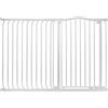 Safetots Cancelletto di Sicurezza Extra Alto con Parte Superiore Incurvata, 134cm - 143cm, Bianco Opaco, Extra Alto con 100cm di Altezza, Montaggio a Pressione per Scale, Barriera di Sicurezza