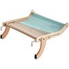 perfk Cat Window Trespolo Finestra del Balcone Amaca per Gatti Mensola Robusta per Gatti da Interni Senza Ventosa, Grigio Blu