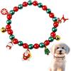 Liakyunf Collari Natalizi per Cani,Collana Invernale Per Gattini | Collare Con Ciondoli Di Babbo Natale Albero Di Natale Pupazzo Di Neve Fiocchi Di Neve Alce E Campanello Con Fiocco,Per Animali
