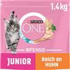 PURINA ONE BIFENSIS JUNIOR 1-12 cibo per gatti secco ricco di pollo, confezione da 6 (6 x 1,4 kg)