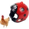 Generic Cappello di pollo per galline, protezione creativa per la testa di pollo, per animali domestici, abbigliamento, copricapo di sicurezza per tutti i tipi di pollo, uccelli, pappagalli
