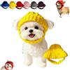 Generico Berretto rosso in maglia per cani con paraorecchie, caldo cappellino invernale per animali domestici, divertenti cappellini caldi in lana con fori per le orecchie, per cani di piccola taglia (B)