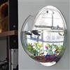 KLOVA Ciotola per pesci da appendere a parete, per acquario, decorazione da parete per pesci vegetali, in acrilico trasparente 5 9 7 7 10 2 Acquario con combinazione di supporto