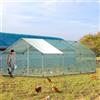 UISEBRT Chicken Coop Gabbie per animali di piccola taglia - Corsa all'aperto con tetto in PE per pollame, conigli, animali di piccola taglia, cani (3 x 6 x 2 m)