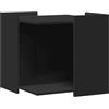 vidaXL Recinto per Lettiera per Gatti Nero 53x53x51 cm in Truciolato, mobili per lettiera per Gatti, mobili per lettiera, mobiletto per lettiera per Gatti