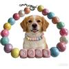Xtyggoi Collare per cani con perline in silicone personalizzato con nome, gioiello per animali domestici, collana per cani color caramella, braccialetto dell'amicizia, regalo per cani, gatti, amanti degli