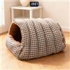 Eashaoo Cuccia Grotta per Gatti Grande, Casa per Animali Calda Semi-chiusa con Cappuccio Letti Tenda per Cani di Taglia Media, Igloo Calmante per Gattini e Cuccioli da Interno, Nido Cuccia Lavabile per Gatti