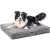 Avalon - Cuscino Cane Sfoderabile e Lavabile Medio in Tessuto Jive Antistrappo Premium, Materasso Cane Anatomico e Impermeabile, Cuccia per Cani Antipelo, Made in Italy(Linear 90x75cm-Grigio)