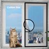 BAFANGLAICAI Rete di sicurezza per gatti da balcone con apertura a cerniera, schermo per finestre di dimensioni personalizzate, zanzariera autoadesiva per zanzare, rete in fibra di vetro resistente
