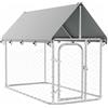 vidaXL Gabbia per Cani da Esterno con Tetto 200x100x150 cm