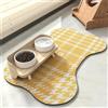 Mateju Tappetino Cibo Cane Gatto, Moderno Plaid Stile Tappetino Ciotola per Cani e Gatti, in Diatomite, Impermeabile e Antiscivolo per l'alimentazione degli animali domestici (Giallo,30x50cm)