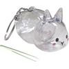 KAHDGSS Rabbits Shape Plastic Clear Hair Collector Keychain Multifunctional Pet Furs Storage Box Organizers for Home Decors Gift Clear Pet Hair Charm