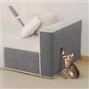 ZXLVCU Tappetino Tiragraffi per Gatti, Proteggi Divano Gatti Autoadesivo, Tagliabile, per Muro, Porta, Divano, Pavimento (Light Grey,60x200cm)