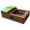 Euroshoppingonline Casetta teca terrario tartarugario casa per taratarughe tartaruga di terra rettili recinto gabbia trasportino 60x40x23h Tinta Noce box abitat naturale