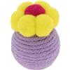 CAPASTEC Pallina per Gatti con Campanella Interna, Pallina Interattiva per Gatti da Interno, Palle da Masticare per Pulizia Denti Gatto, Palla per Gattini per Tempo di Gioco Viola