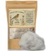 nestQ Capelli capra naturali 200 grammi per nidi uccelli canarini esotici - fibre di capelli di capra - accessori per nidi
