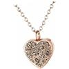 GKYQVE Collana commemorativa in acciaio inox a forma di cuore per conservare ceneri e pellicce, medaglioni per cremazione, collana commemorativa