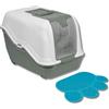 Pet's Market Toilette Gatti Lettiera Netta Maxi XXL Filtro Anti Odore Carboni Attivi e Tappetino Cassetta Igienica Chiusa Accessoriata Paletta 66x49x50H Colori Assortiti (Maxi con Tappetino)