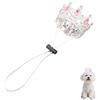 Generic Corona da re con strass per animali domestici, corona rossa per cani con cinturino regolabile, accessori per costume da festa, corona dorata per cani e gatti, corone per casa, matrimoni, compleanni