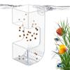 Eastuy Vassoio per Alimentazione in Acquario, Previene Affondamento e Dispersione, Box per Alimentazione Pesci, Trasparente per Pesci Tartarughe Gamberetti Alimentatore per Vacanze Rettili