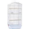 RELOVE Gabbia Voliera per Uccelli Pappagalli Inseparabili Calopsite Parrocchetti con Tetto Apribile da Appendere in Metallo (46*36*92 cm (bianco))