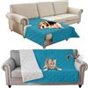 SHUOJIA Coperta Impermeabile Copriletto Per Cani Copridivano Grande Antiscivolo Coprimaterasso Per Incontinenza Per Auto Animali Domestici Cane Gatto (40x50in,Green)