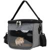 DONGKER Borsa per il Trasporto di Piccoli Animali, Borsa da Viaggio Animali con Tracolla e Tappetino Rimovibile, Marsupio Portatile per Criceti, Petauri dello Zucchero e Scoiattoli Volanti