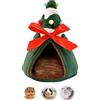 Amakunft Cuccia di porcellino d'India, Piccoli Animali furetti Accessori Letto, Nido di cincillà, Mini casetta Coccole per Habitat Natalizio per Scoiattolo, Zucchero, Riccio