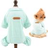 SMALLLEE_LUCKY_STORE Pigiama in Cotone a Righe per Animali Domestici Pjs per Cani di Piccola Taglia Gatti Puppy Pigiama Tuta Tuta Indoor Maglione Camicia con Gambe Yorkie Chihuahua Vestiti