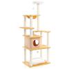 Fudajo Albero tiragraffi per gatti 164cm bianco/marrone con sisal e cuccetta