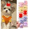 cuhair 10 pezzi (5 paia) accessori per capelli per cani di piccola taglia, fiocco con elastico per ragazza, cucciolo, orsacchiotto, cane maltese, Yorkshire, pelo lungo, 5 colori