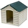 avanti Trendstore Cuccia per Cani in PVC per Esterno Colore Grigio Chiaro con Tetto Verde