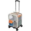 ClearFragrans Zaino per gatti con trolley 2 in 1 fino a 12,5 kg, trasportatore di animali con 4 ruote, multifunzione, traspirante, per gatti e cuccioli