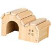 KESOTO Casetta in Legno per Criceti, Nascondiglio per Giocattoli, Mobili Fatti a Mano per Animali, Habitat per Criceti, Decorazioni per Piccoli Animali, Peta