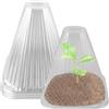 Behogan 30 cappelli per piante, 18 cm di altezza, protezione antigelo, copertura trasparente per piante da insalata per proteggere dagli uccelli, protegge le piante da animali domestici, mini serra per tutto