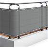 Sol Royal Frangivista e Telo Frangivento per Balconi 90x300 cm in 160g/m PES - Frangivista Balcone Impermeabile & Protezione UV - Schermi Privacy con Occhielli Grigrio - SolVision PB2