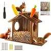 HBSFBH Mangiatoia per Scoiattoli, Casetta per Mangime Scoiattolo in Legno, Mangiatoia per scoiattolo, Mangiatoia Scoiattoli Esterno, Casa Scoiattolo Resistente alle Intemperie, per Giardino all'Aperto (B)