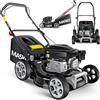 MASKO Tosaerba a benzina 3 in 1 | larghezza di taglio 42 cm | regolazione dell'altezza di taglio 7 volte | motore a 4 tempi OHV 3,4 CV | cesto di raccolta da 50 litri | Include kit per pacciamatura