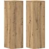 vidaXL Supporti per Piante 2 pz Rovere 25x25x80 cm in Multistrato, Supporto per Fiori, Supporto per vasi per Piante, Supporto per vasi per Piante