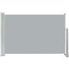 vidaXL Tenda da Sole Laterale Retrattile per Patio Privacy Automatica Schermo Parasole Frangivento 60x300cm in Tessuto PU Grigio Telaio in Ferro