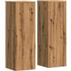 vidaXL Supporti Piante 2 pz Rovere Artigianale 33x33x100cm Multistrato, Supporto per Fiori, Supporto per vasi per Piante, Supporto per vasi per Piante