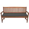 Beautissu Cuscino per panche lungo per panchina bancale pallet panca | 100x48x5cm Grigio per dondolo lavabile mobili giardino seduta legno esterno Base BK