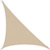 AMANKA Tenda da Sole UV - 3,6x3,6x5,1 Triangolo Rettangolo HDPE - Telo di Protezione Solare Beige