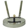 NONSOLOBANDIERE Base CROMATA da Interno A 2 POSTI per ASTE DIAM 22 MM
