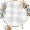 Generic Grande arco da giardino in metallo bianco per eventi di nozze, resistente supporto rotondo per fiori e arco decorativo per feste di compleanno e Natale, oro 1 m x 1 m